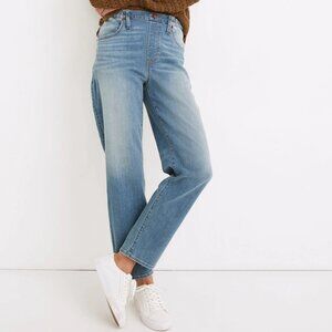 MADEWELL PULL-ON JEANS HIGH-RISE ELASTIC WAIST TAPERED LEG STRETCH DENIM sz 27